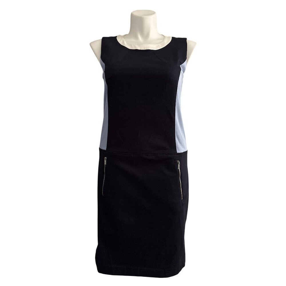 Jones New York NWT $120 Color Block Sheath Dress, Navy Blue Women's Size 12